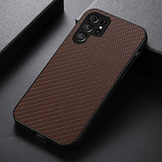 Coque Luxe Cuir Housse Etui B02H pour Samsung Galaxy S23 Ultra 5G Marron