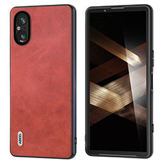 Coque Luxe Cuir Housse Etui B02H pour Sony Xperia 5 V Rouge