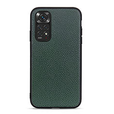 Coque Luxe Cuir Housse Etui B02H pour Xiaomi Redmi Note 11 4G (2022) Vert