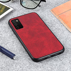 Coque Luxe Cuir Housse Etui B03H pour Samsung Galaxy A02s Rouge