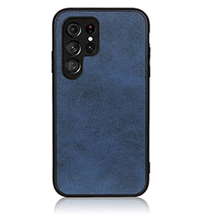 Coque Luxe Cuir Housse Etui B03H pour Samsung Galaxy S21 Ultra 5G Bleu