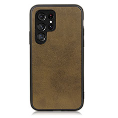 Coque Luxe Cuir Housse Etui B03H pour Samsung Galaxy S21 Ultra 5G Vert