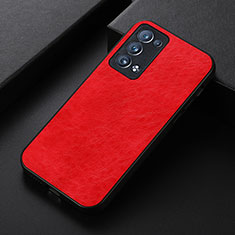 Coque Luxe Cuir Housse Etui B05H pour Oppo Reno6 Pro 5G Rouge