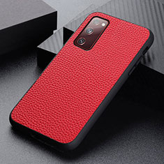 Coque Luxe Cuir Housse Etui B05H pour Samsung Galaxy S20 FE (2022) 5G Rouge