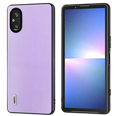 Coque Luxe Cuir Housse Etui B05H pour Sony Xperia 5 V Violet