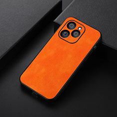 Coque Luxe Cuir Housse Etui B06H pour Huawei Honor 60 SE 5G Orange
