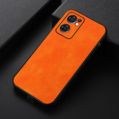 Coque Luxe Cuir Housse Etui B06H pour Oppo Find X5 Lite 5G Orange