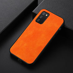 Coque Luxe Cuir Housse Etui B06H pour Samsung Galaxy A03s Orange