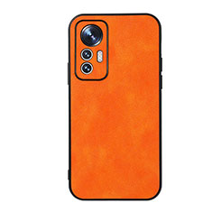 Coque Luxe Cuir Housse Etui B06H pour Xiaomi Mi 12 5G Orange