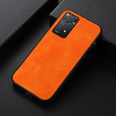 Coque Luxe Cuir Housse Etui B06H pour Xiaomi Redmi Note 11 Pro 4G Orange