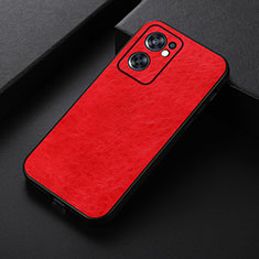 Coque Luxe Cuir Housse Etui B07H pour Oppo Reno7 SE 5G Rouge