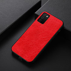 Coque Luxe Cuir Housse Etui B07H pour Samsung Galaxy A02s Rouge