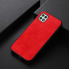 Coque Luxe Cuir Housse Etui B07H pour Samsung Galaxy F42 5G Rouge