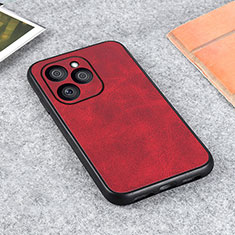 Coque Luxe Cuir Housse Etui B08H pour Huawei Honor 60 SE 5G Rouge