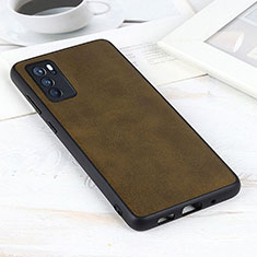 Coque Luxe Cuir Housse Etui B08H pour Oppo Reno6 Pro 5G India Vert