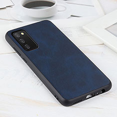 Coque Luxe Cuir Housse Etui B08H pour Samsung Galaxy A03s Bleu