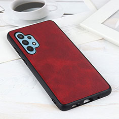 Coque Luxe Cuir Housse Etui B08H pour Samsung Galaxy M32 5G Rouge