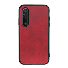 Coque Luxe Cuir Housse Etui B08H pour Sony Xperia 1 V Rouge
