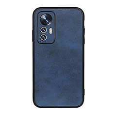 Coque Luxe Cuir Housse Etui B08H pour Xiaomi Mi 12 5G Bleu