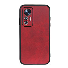 Coque Luxe Cuir Housse Etui B08H pour Xiaomi Mi 12 5G Rouge