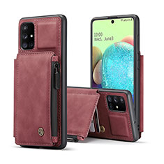Coque Luxe Cuir Housse Etui C01S pour Samsung Galaxy A71 5G Rouge