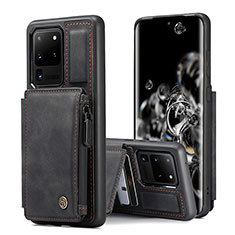 Coque Luxe Cuir Housse Etui C01S pour Samsung Galaxy S20 Ultra 5G Noir