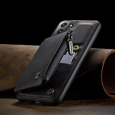 Coque Luxe Cuir Housse Etui C03S pour Samsung Galaxy S21 5G Noir