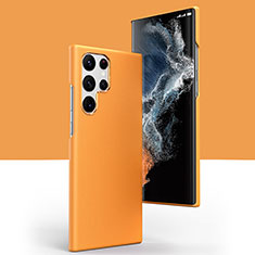 Coque Luxe Cuir Housse Etui C04 pour Samsung Galaxy S22 Ultra 5G Orange