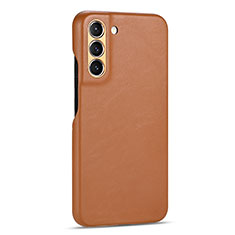 Coque Luxe Cuir Housse Etui C05 pour Samsung Galaxy S21 5G Marron