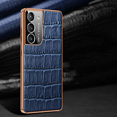 Coque Luxe Cuir Housse Etui C09 pour Samsung Galaxy S21 5G Bleu