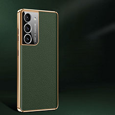 Coque Luxe Cuir Housse Etui C10 pour Samsung Galaxy S21 Plus 5G Vert