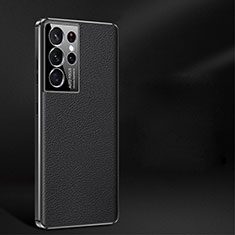 Coque Luxe Cuir Housse Etui C10 pour Samsung Galaxy S22 Ultra 5G Noir
