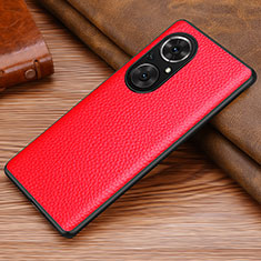 Coque Luxe Cuir Housse Etui DL1 pour Huawei Honor 50 SE 5G Rouge