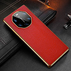 Coque Luxe Cuir Housse Etui DL2 pour Huawei Mate 40 RS Rouge