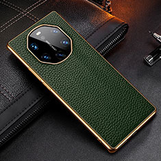 Coque Luxe Cuir Housse Etui DL2 pour Huawei Mate 40 RS Vert