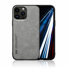 Coque Luxe Cuir Housse Etui DY1 pour Apple iPhone 14 Pro Gris