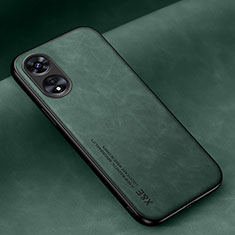 Coque Luxe Cuir Housse Etui DY1 pour Oppo A17 Vert