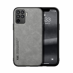 Coque Luxe Cuir Housse Etui DY1 pour Oppo F19 Pro Gris