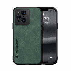 Coque Luxe Cuir Housse Etui DY1 pour Oppo Find X3 Pro 5G Vert