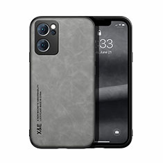Coque Luxe Cuir Housse Etui DY1 pour Oppo Find X5 Lite 5G Gris