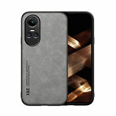 Coque Luxe Cuir Housse Etui DY1 pour Oppo Reno10 5G Gris