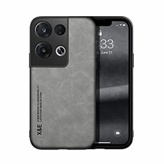 Coque Luxe Cuir Housse Etui DY1 pour Oppo Reno8 Pro 5G Gris