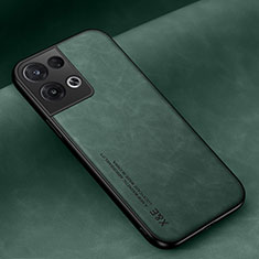 Coque Luxe Cuir Housse Etui DY2 pour Oppo Reno8 5G Vert