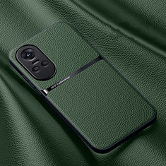 Coque Luxe Cuir Housse Etui DY3 pour Oppo Reno10 5G Vert