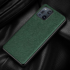 Coque Luxe Cuir Housse Etui GS2 pour Oppo Find X3 5G Vert