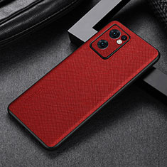 Coque Luxe Cuir Housse Etui GS2 pour Oppo Reno7 SE 5G Rouge