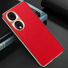 Coque Luxe Cuir Housse Etui GS3 pour Huawei Honor 90 5G Rouge