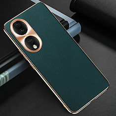 Coque Luxe Cuir Housse Etui GS3 pour Huawei Honor 90 5G Vert
