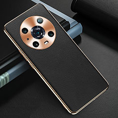 Coque Luxe Cuir Housse Etui GS3 pour Huawei Honor Magic4 Pro 5G Noir