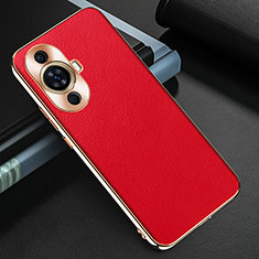 Coque Luxe Cuir Housse Etui GS3 pour Huawei Nova 11 Pro Rouge